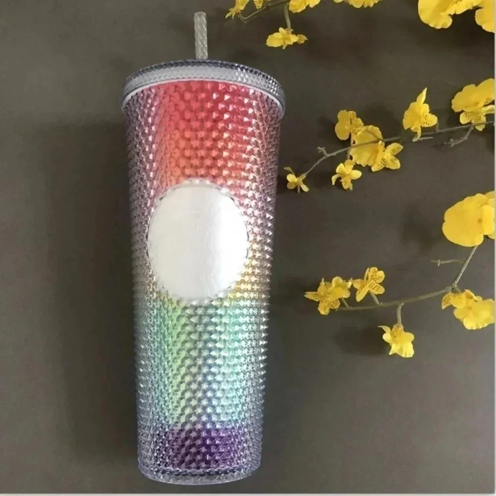 Starbucks 2020 Rainbow Pride Studded Bling 24 Ounce Tumbler Cold Cup LGTBQ